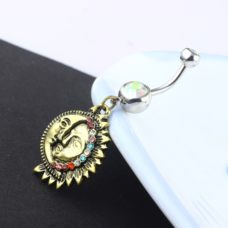 Medical Steel Star Moon Navel Ring Belly Button Ring Body Piercing Jewelry Wholesale - Image 4