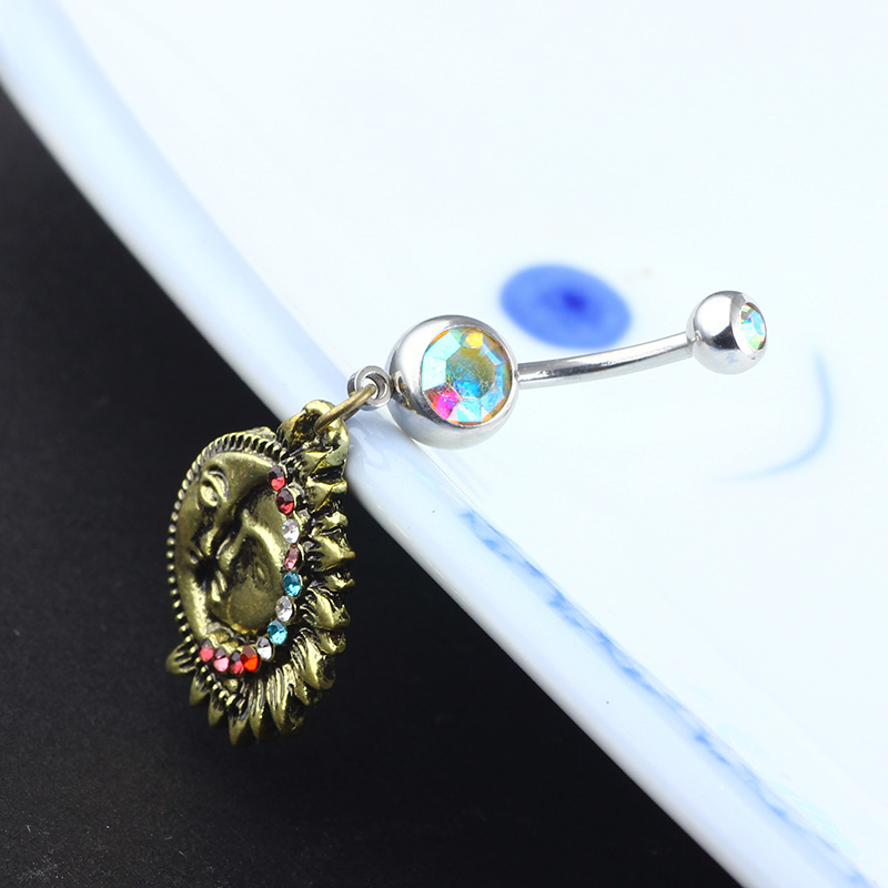 Medical Steel Star Moon Navel Ring Belly Button Ring Body Piercing Jewelry Wholesale - Image 3