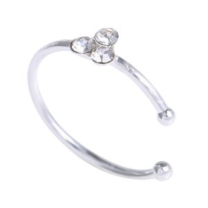 WISH 3 Diamond Copper Nose Ring Nose Stud Silver Multi-Color Body Piercing Jewelry Wholesale