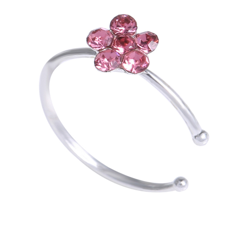 Silver Plated Plum Blossom False Nose Ring Nose Nail Jewelry Copper Alloy Body Piercing - Image 4