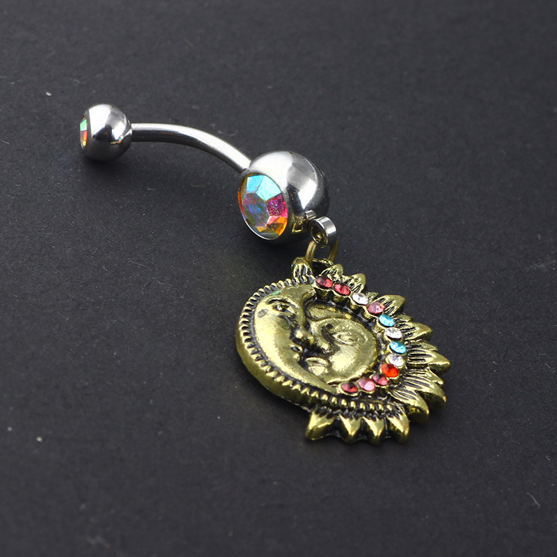 Medical Steel Star Moon Navel Ring Belly Button Ring Body Piercing Jewelry Wholesale - Image 5