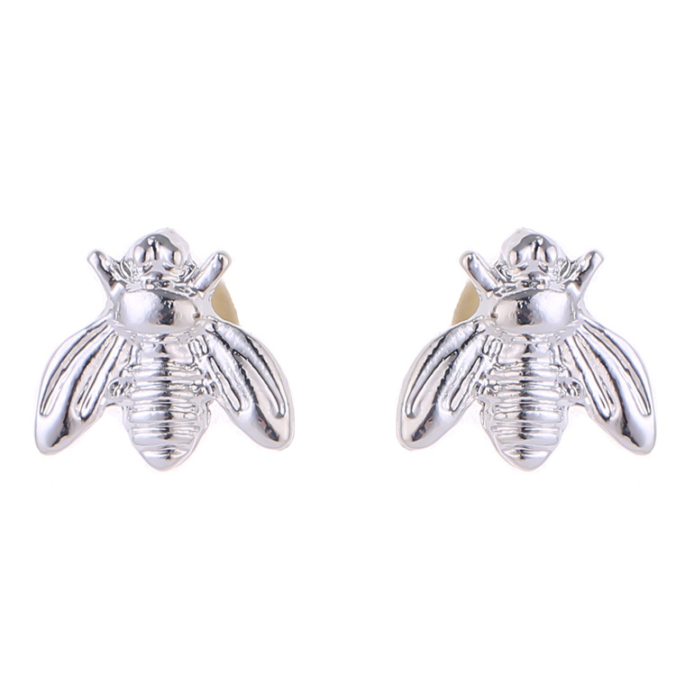 European American Bee Ear Studs Simple Animal Shape Earrings Alloy Electroplating Wholesale - Image 2