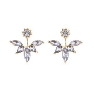 Korean Style Rose Gold Daisy Flower CZ Stud Earrings Wholesale Mixed Batch