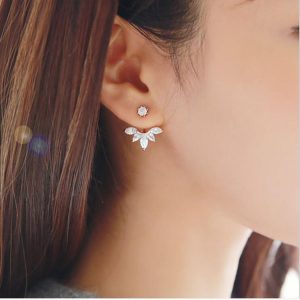 Korean Style Rose Gold Daisy Flower CZ Stud Earrings Wholesale Mixed Batch
