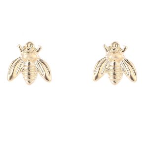 European American Bee Ear Studs Simple Animal Shape Earrings Alloy Electroplating Wholesale