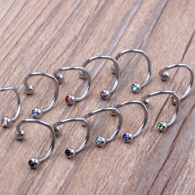 European American Popular Horseshoe Ring Stainless Steel Jewelry Multi-Use Ring Lip Nose Ear Eyebrow Piercing - Image 4