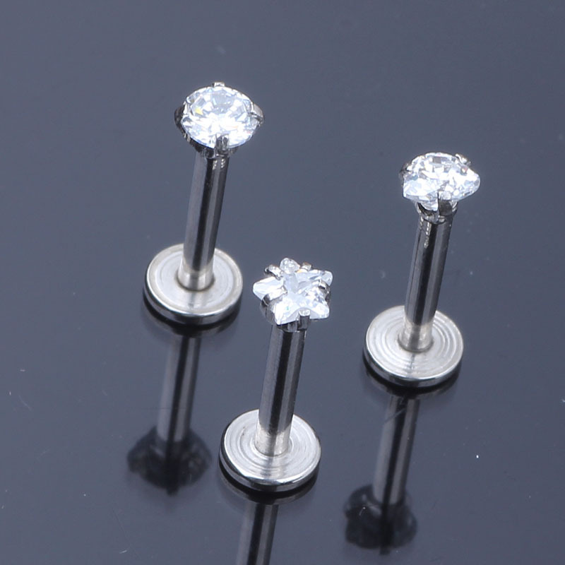 Flash Diamond Zircon Tragus Cartilage Stud 316L Surgical Steel Ear Piercing Jewelry - Image 3