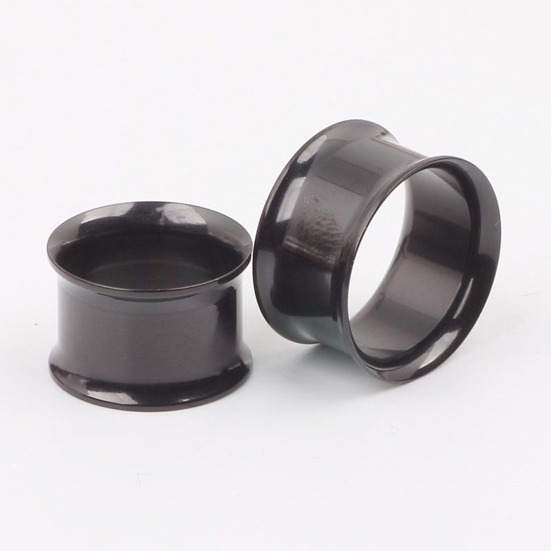 Titanium Steel Stainless Steel Electroplated Black Pulley Auricle Ear Expander Ear Plug 5-25mm - Image 2