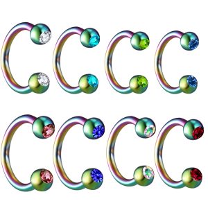 Stainless Steel Color CBR Nose Nail Nose Ring Earring Universal Piercing Jewelry Wholesale