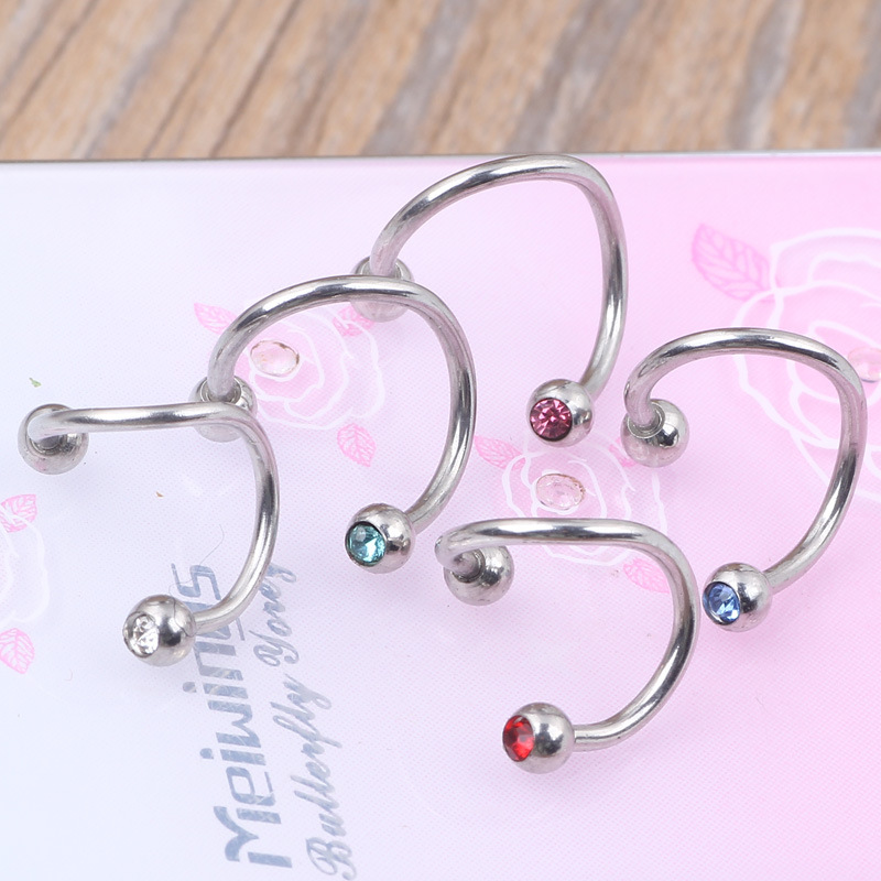 European American Popular Horseshoe Ring Stainless Steel Jewelry Multi-Use Ring Lip Nose Ear Eyebrow Piercing - Image 3
