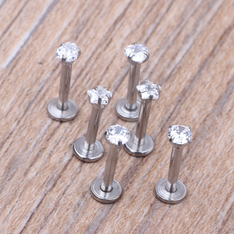 Flash Diamond Zircon Tragus Cartilage Stud 316L Surgical Steel Ear Piercing Jewelry - Image 5