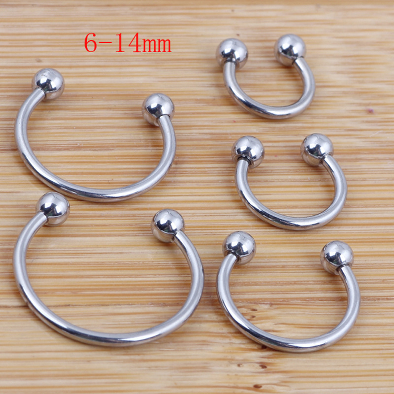 Fashionable Titanium Steel Non-Hole Fake Lip Ring Nightclub Lip Clip Lip Nail U-Shaped Body Piercing Nose Nail Nose Clip Fake Nose Ring - Image 5