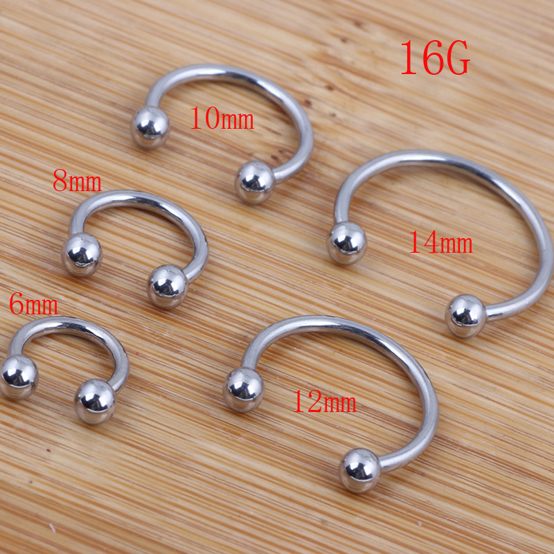 Fashionable Titanium Steel Non-Hole Fake Lip Ring Nightclub Lip Clip Lip Nail U-Shaped Body Piercing Nose Nail Nose Clip Fake Nose Ring - Image 2