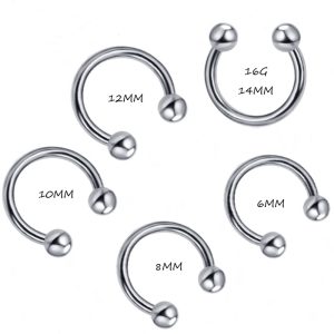 Fashionable Titanium Steel Non-Hole Fake Lip Ring Nightclub Lip Clip Lip Nail U-Shaped Body Piercing Nose Nail Nose Clip Fake Nose Ring