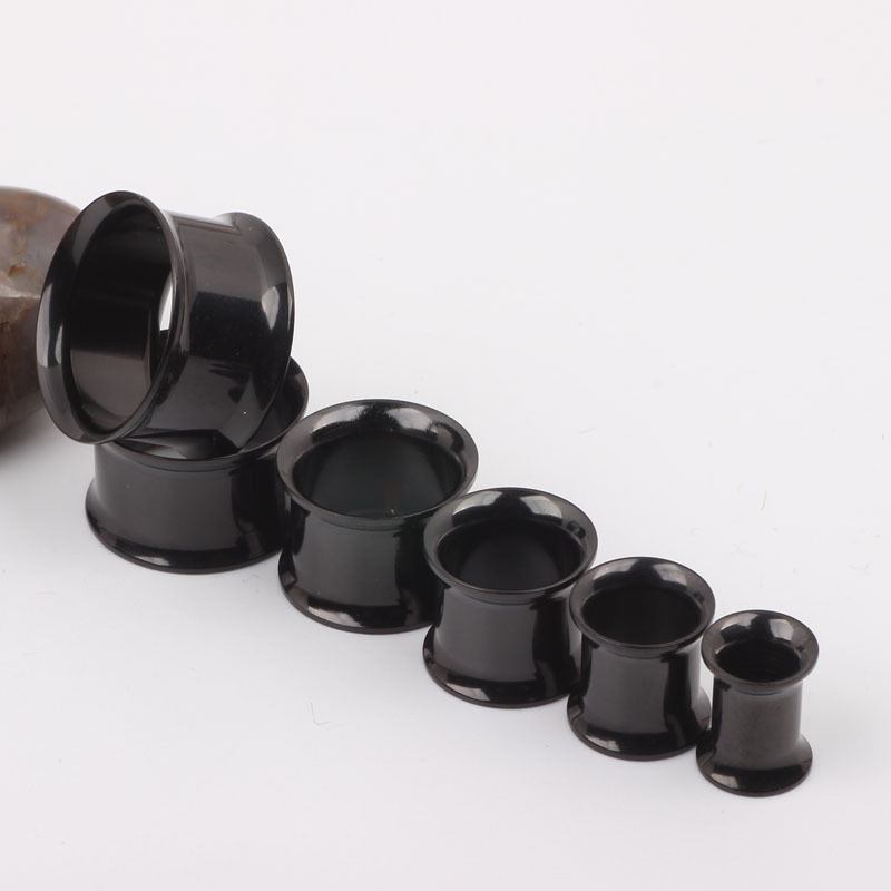 Titanium Steel Stainless Steel Electroplated Black Pulley Auricle Ear Expander Ear Plug 5-25mm - Image 4