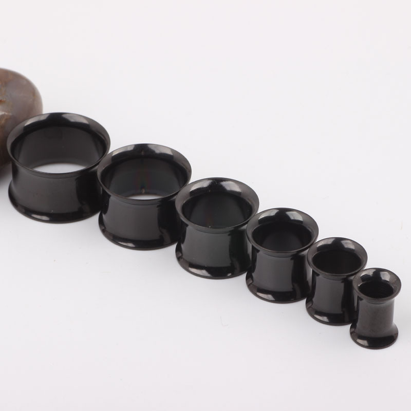 Titanium Steel Stainless Steel Electroplated Black Pulley Auricle Ear Expander Ear Plug 5-25mm - Image 3