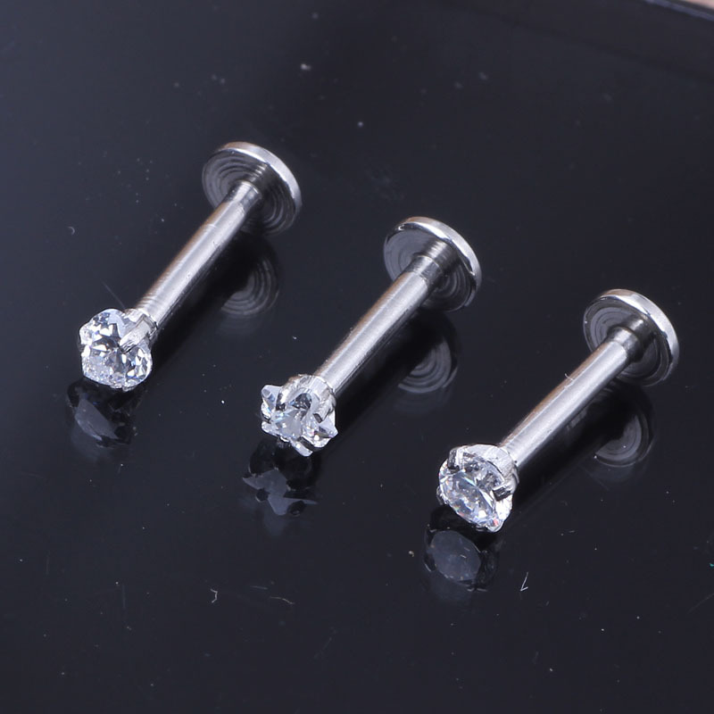 Flash Diamond Zircon Tragus Cartilage Stud 316L Surgical Steel Ear Piercing Jewelry - Image 4