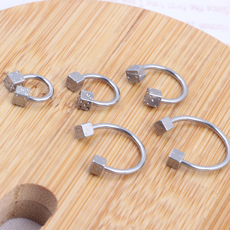 Geometric Stainless Steel C-Rod Nose Ring Ear Cartilage Stud Lip Eyebrow Piercing Jewelry - Image 4