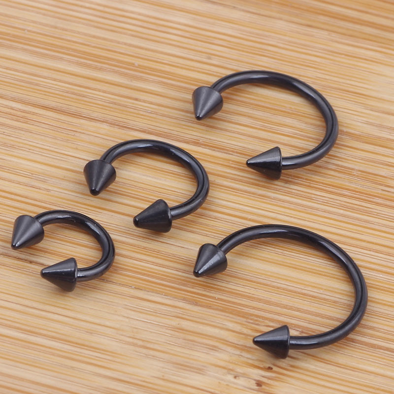 European American Fashion Titanium Steel Nose Ring Stainless Steel Fake Nose Ring C Type Nose Nail Piercing Jewelry - Image 2