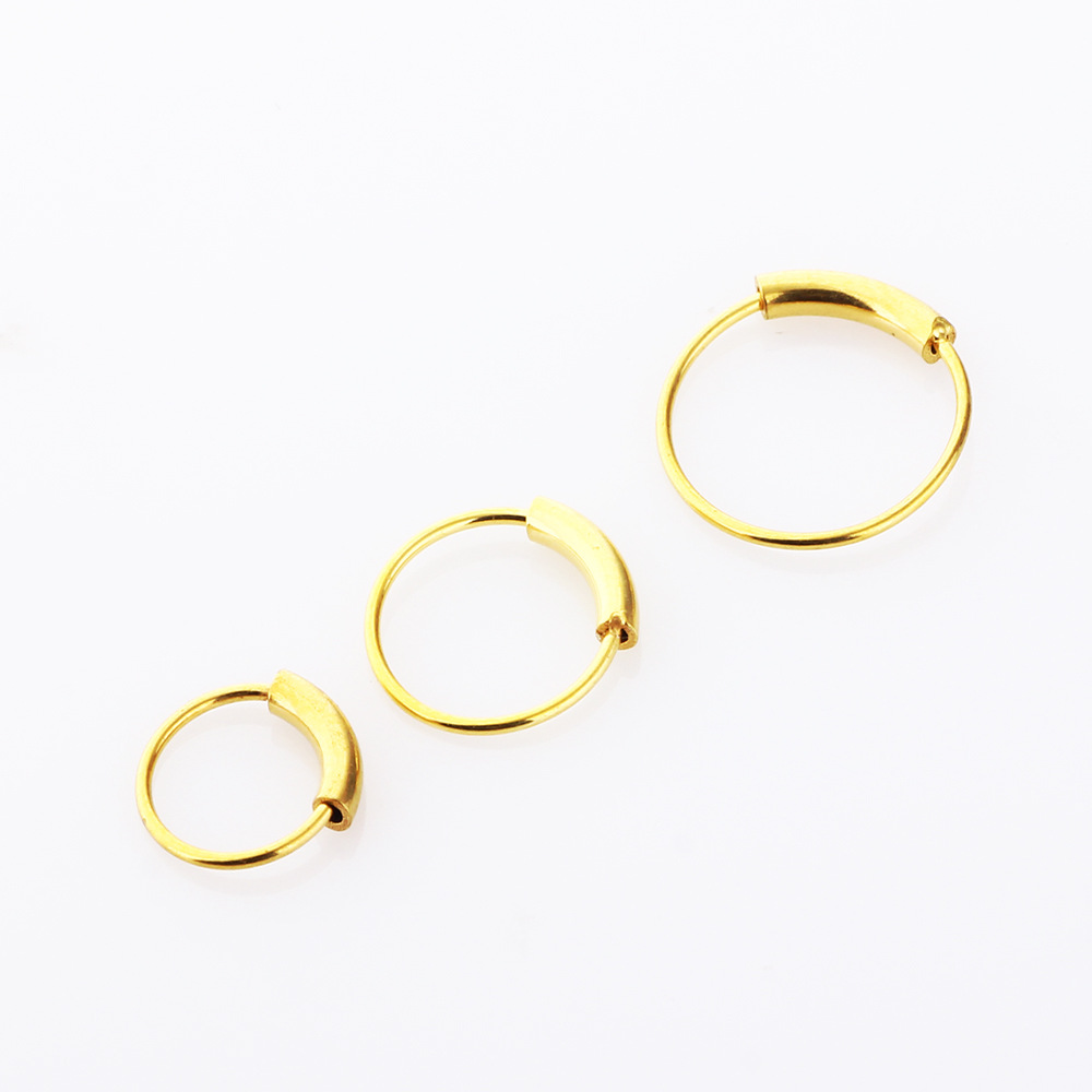 Amazon New Stainless Steel Circle Nose Ring Nose Nail Nose Jewelry Earrings Ear Bone Nail Piercing Jewelry Ear Ring - Image 4