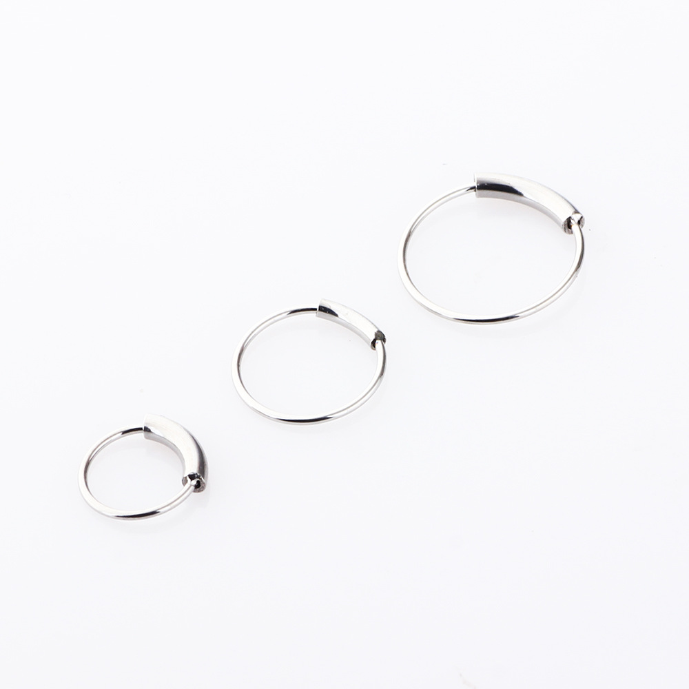 Amazon New Stainless Steel Circle Nose Ring Nose Nail Nose Jewelry Earrings Ear Bone Nail Piercing Jewelry Ear Ring - Image 3