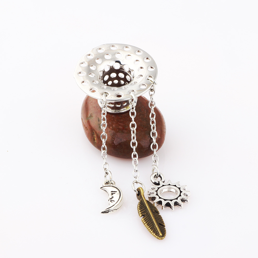 Hollow Copper Sun Moon Ear Expansion Body Piercing Jewelry 18mm - Image 4