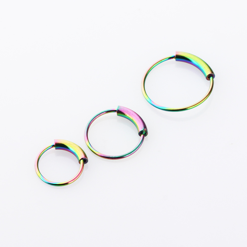 Amazon New Stainless Steel Circle Nose Ring Nose Nail Nose Jewelry Earrings Ear Bone Nail Piercing Jewelry Ear Ring - Image 5