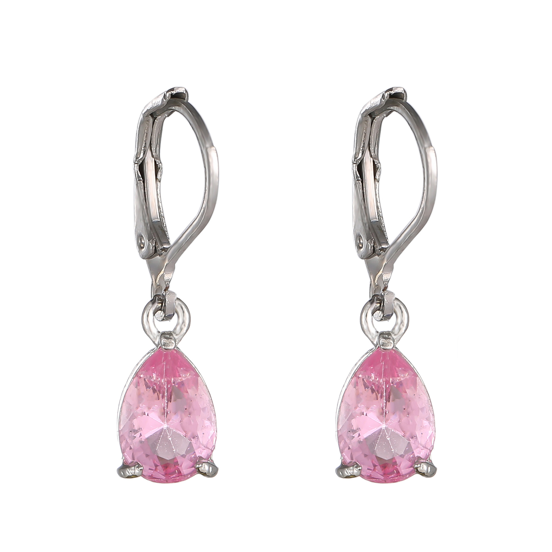 Fashion Water Drop Zircon Pendant Earrings Multi-Color Spot Wholesale Alloy Ear Piercing Jewelry - Image 2