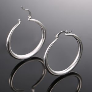 U-Shaped Large Glossy Hoop Earrings, European American Hot Selling, Wholesale Jewelry