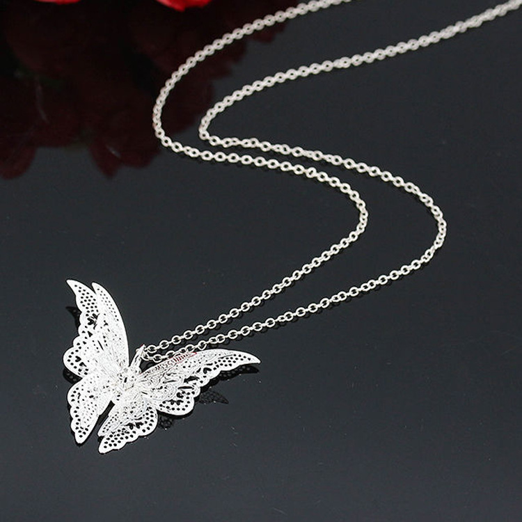 Hot Sale Butterfly Earrings CZ Zircon Flower Hollow Pointed Tail Alloy Ear Jewelry Wholesale - Image 2