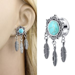 Hot New Pendant Auricle Stainless Steel Peace Tree Ear Expansion Body Piercing Jewelry