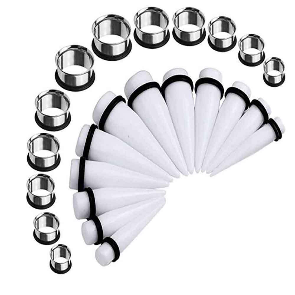Acrylic Ear Tunnels Stretcher Set 36pcs 1.6-10mm Geometric Ear Plugs Body Jewelry - Image 3