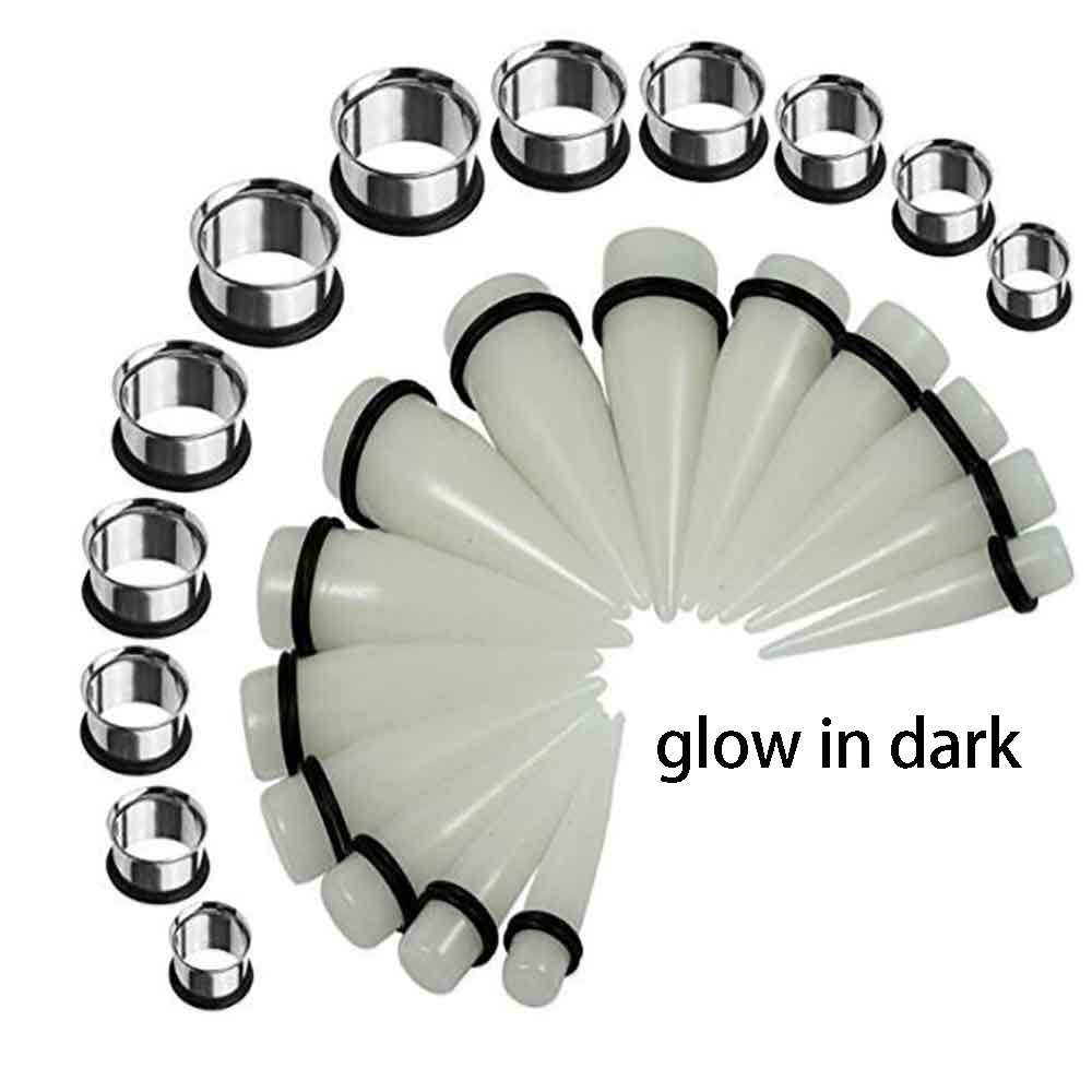 Acrylic Ear Tunnels Stretcher Set 36pcs 1.6-10mm Geometric Ear Plugs Body Jewelry - Image 4