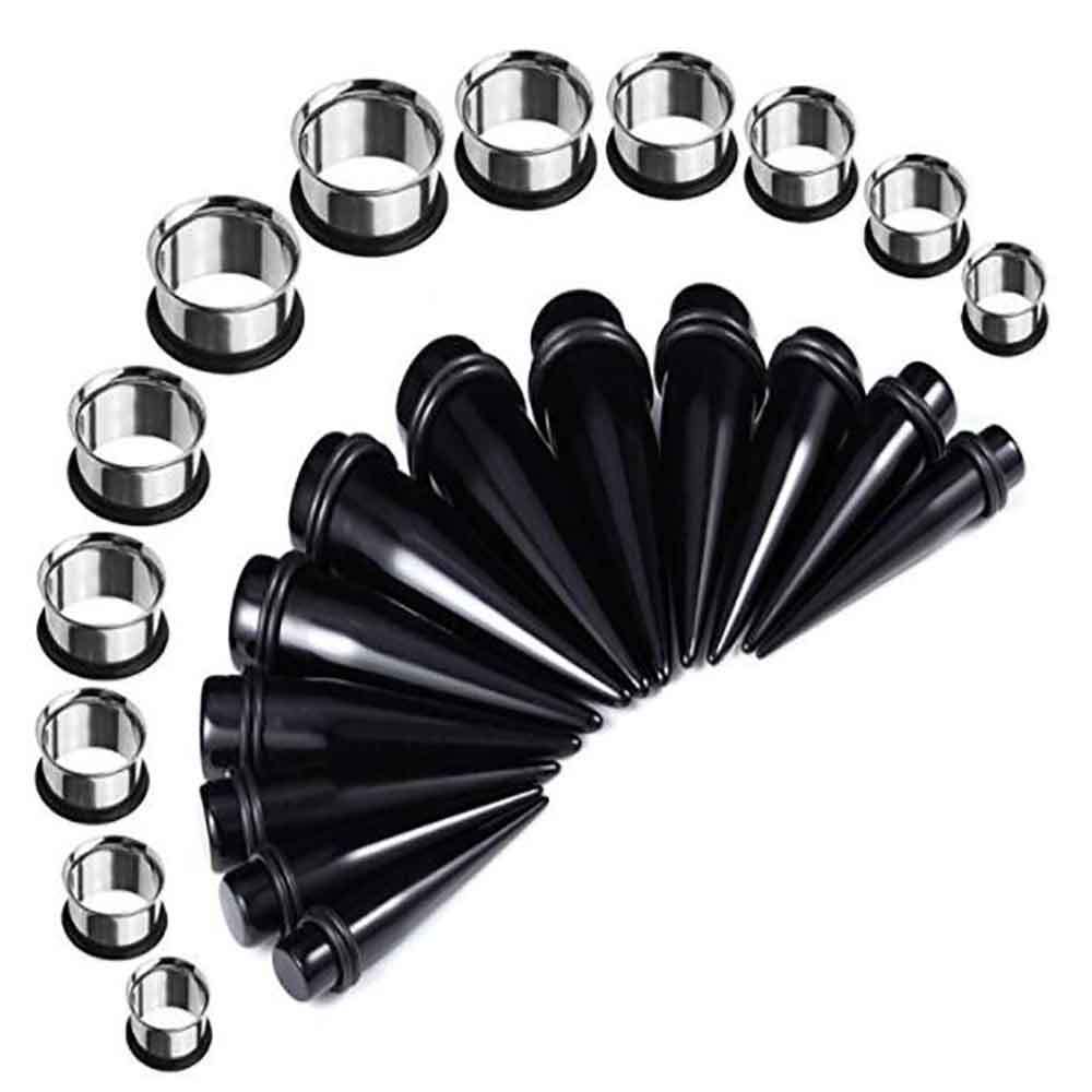 Acrylic Ear Tunnels Stretcher Set 36pcs 1.6-10mm Geometric Ear Plugs Body Jewelry - Image 2