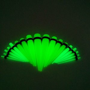 Acrylic Luminous Spike Ear Taper Expander - Geometric Body Jewelry for Ear Piercing
