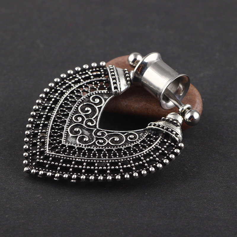 Double Horn Earrings Stainless Steel U-shape Retro Body Piercing Jewelry for Auricle - Image 4