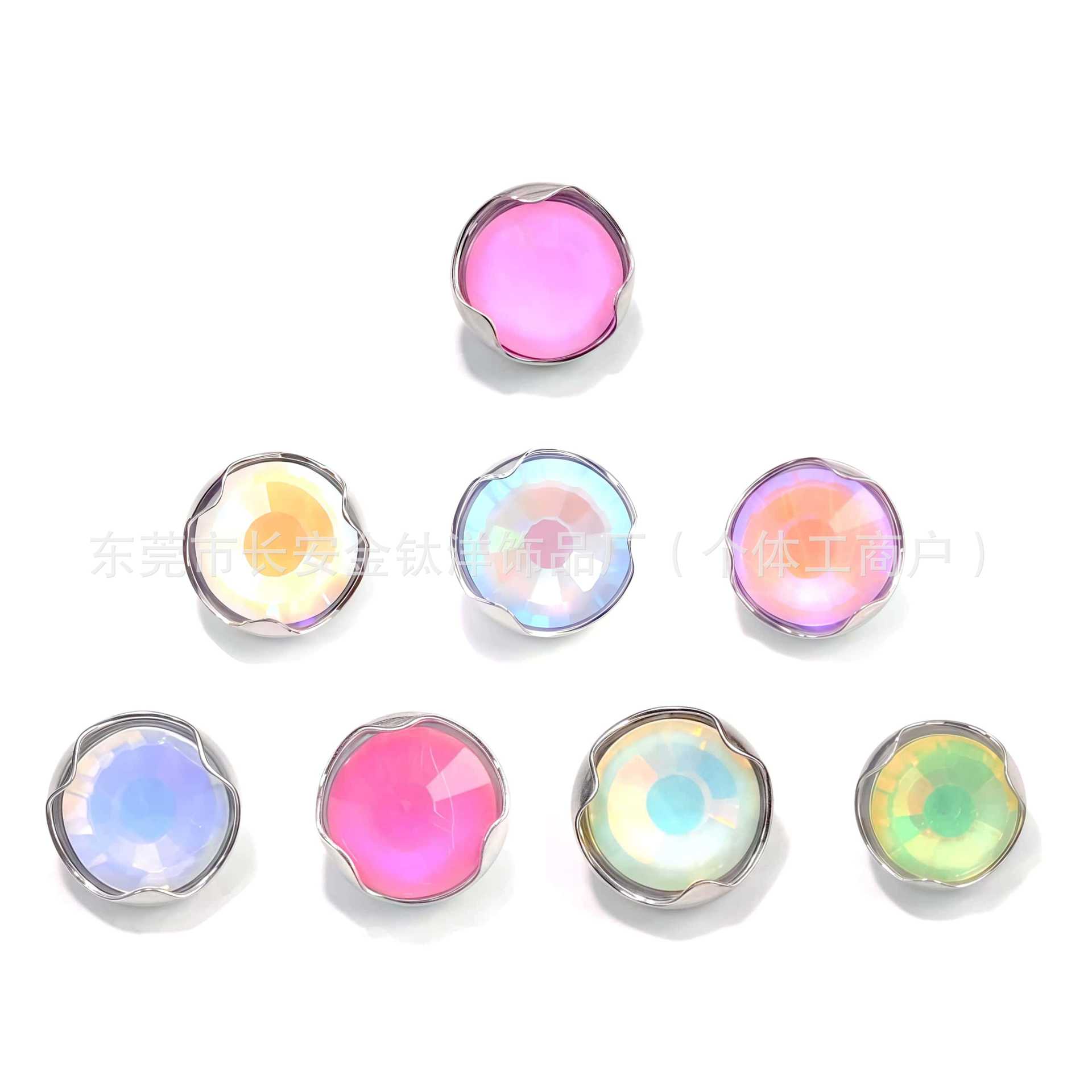 F136 Titanium Wave Edge Plated CZ Diamond Navel Nail Ear Bone Piercing Jewelry - Image 5