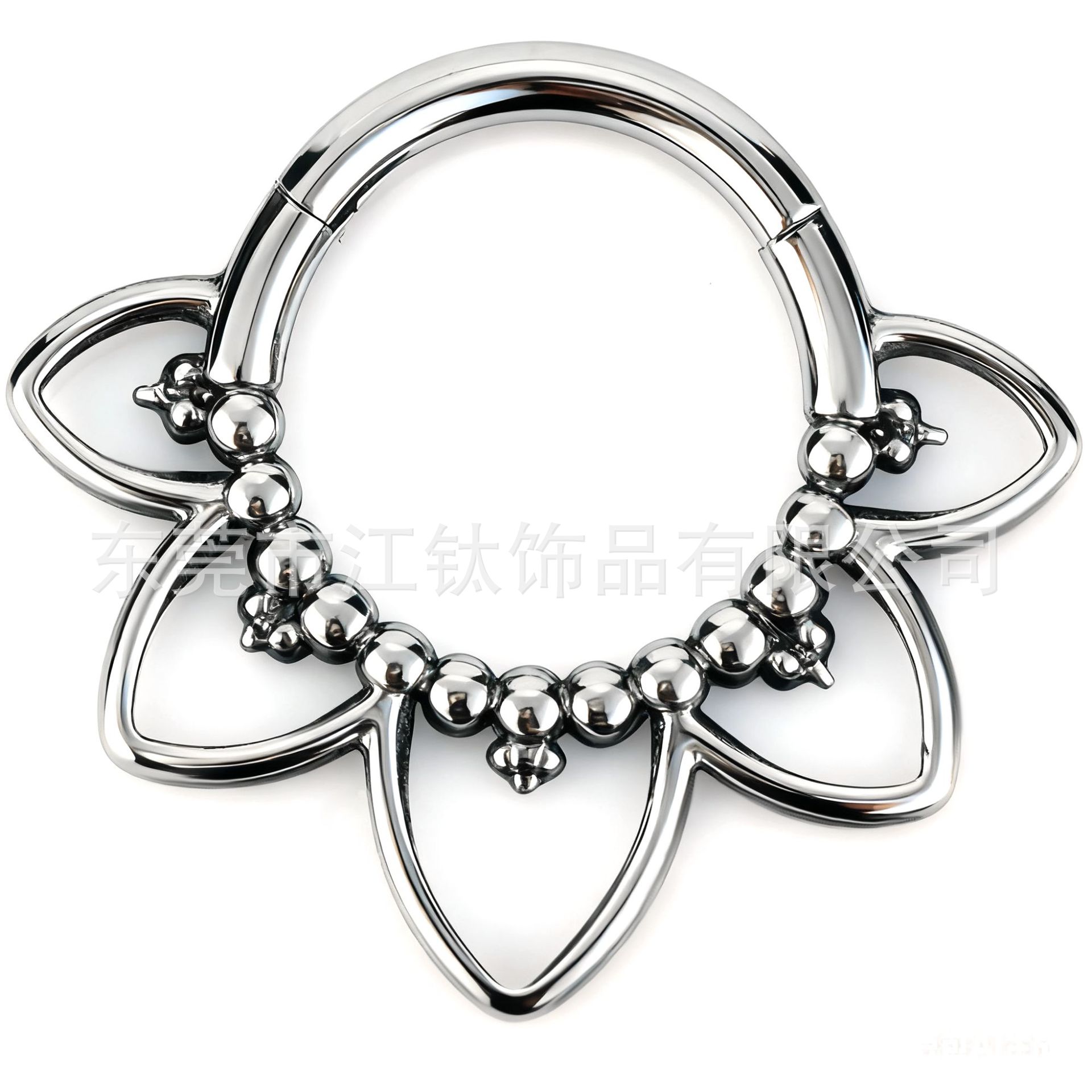 F136 Titanium Seamless Nose Ring Water Drop 3D Oil Pressure G23 Titanium Alloy Body Piercing Jewelry Earrings - Image 5