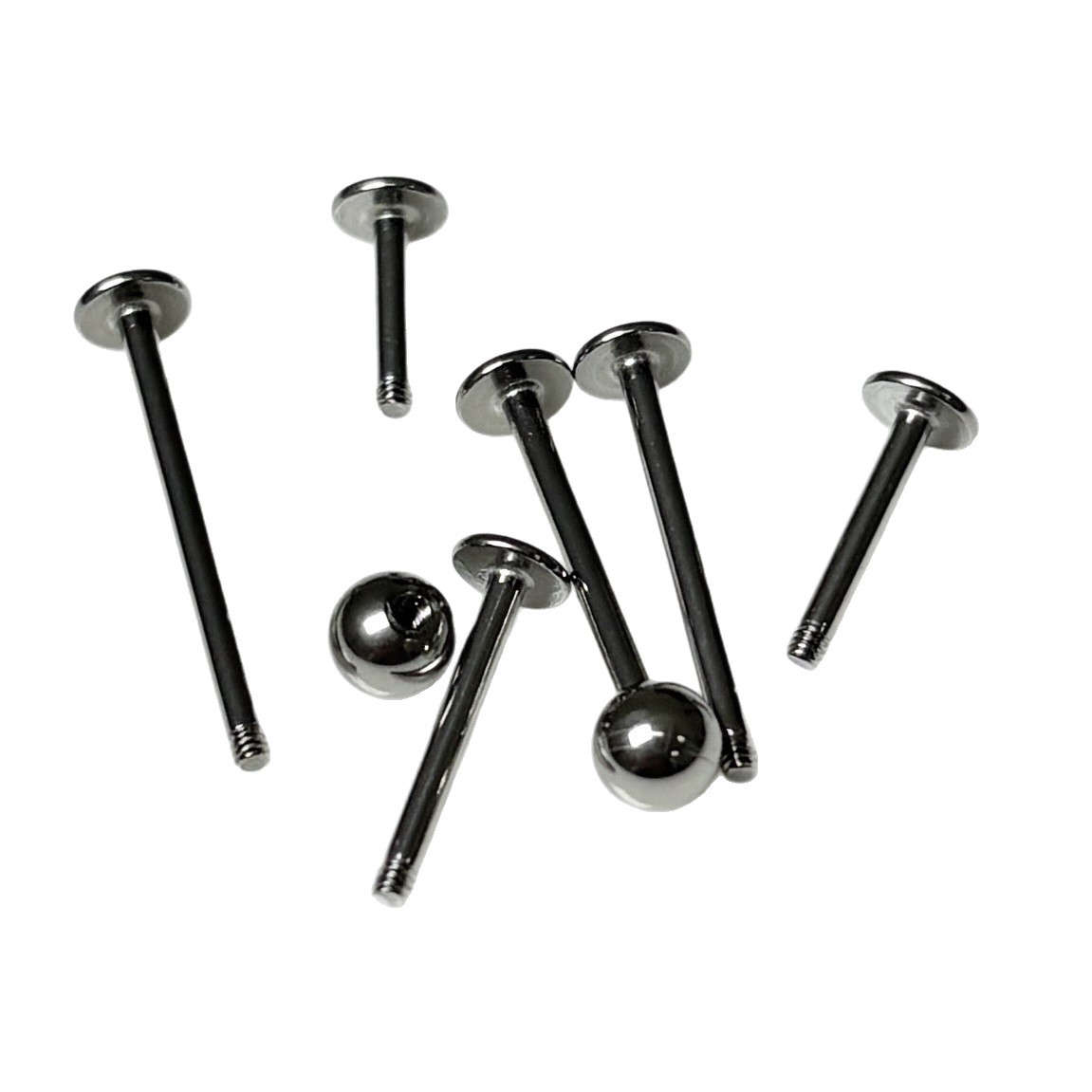 Basic Round Ball Lip Nail External Thread Straight Barbell 16mm 1.6mm 316L Surgical Steel Lip Piercing Jewelry - Image 5
