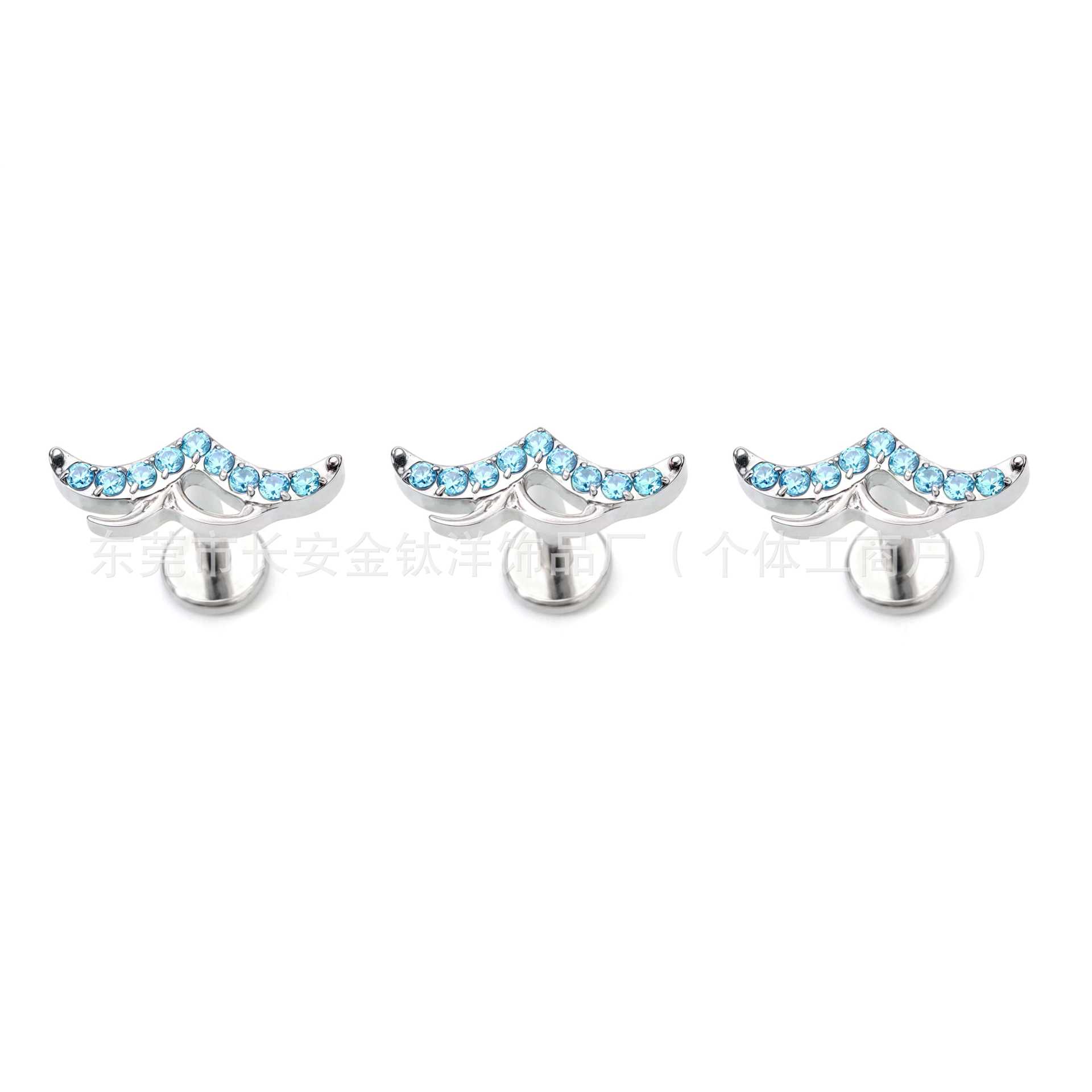 F136 Titanium Geometric Flower Earrings Lip Nails Nose Nails G23 Titanium Alloy Body Piercing Jewelry Ear Bone Nails - Image 3