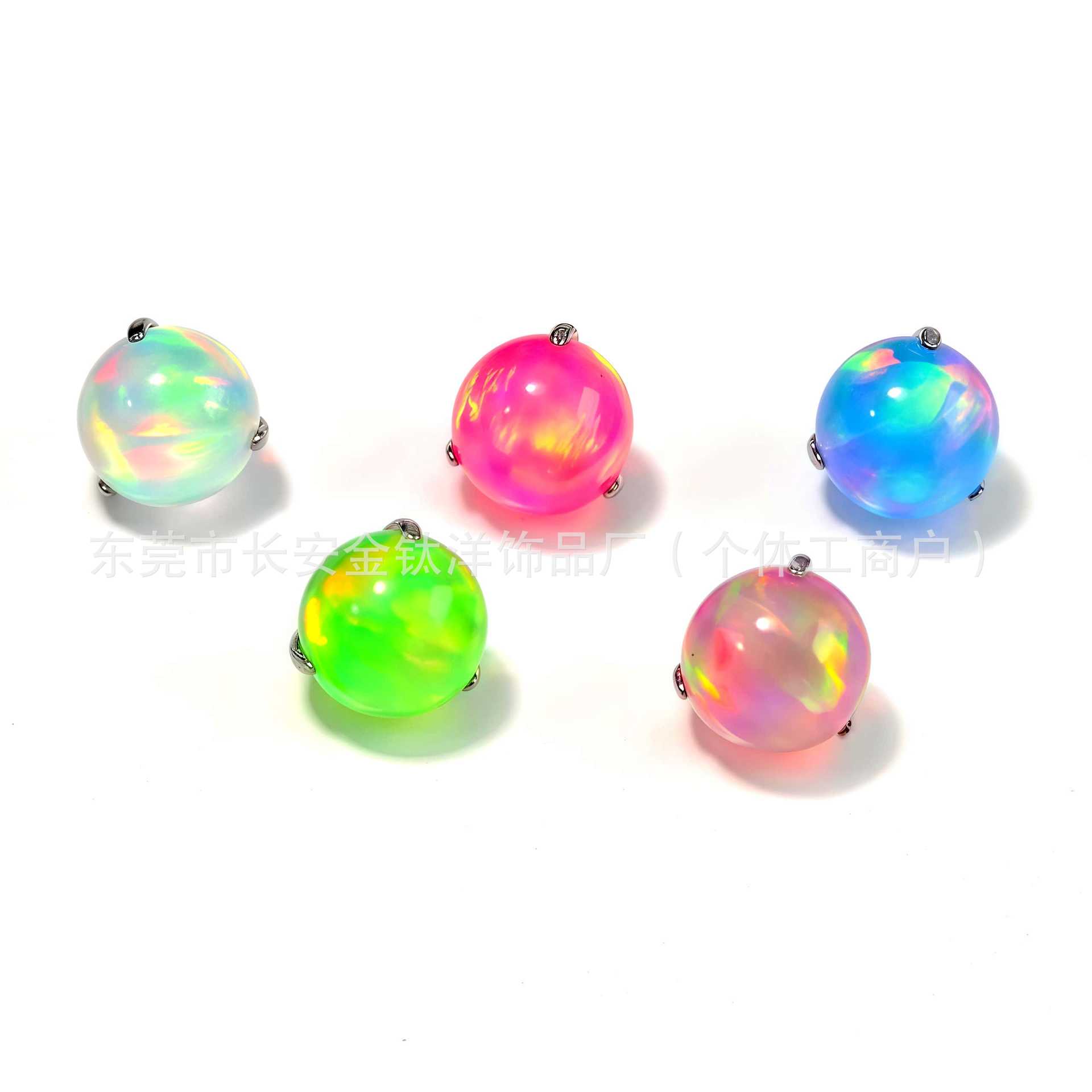 F136 Titanium Aurora Jelly Opal Tongue Nail Earring Lip Labret Stud - G23 Titanium Alloy Body Piercing Jewelry - Image 2