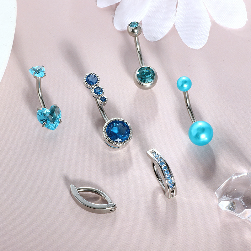 Stainless Steel Pearl Navel Ring - Spot Wholesale Body Piercing Jewelry - Image 2