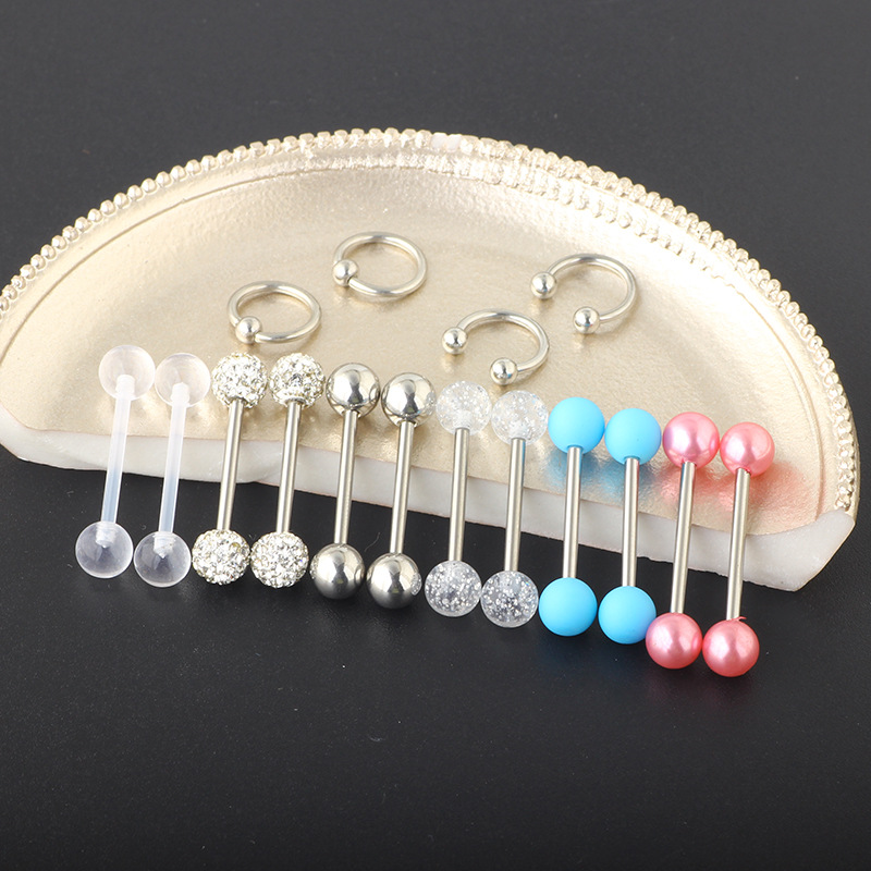 Rose Gold 16Pcs Stainless Steel Nipple Ring Set with Safety Lock Design Body Piercing Jewelry - Image 5