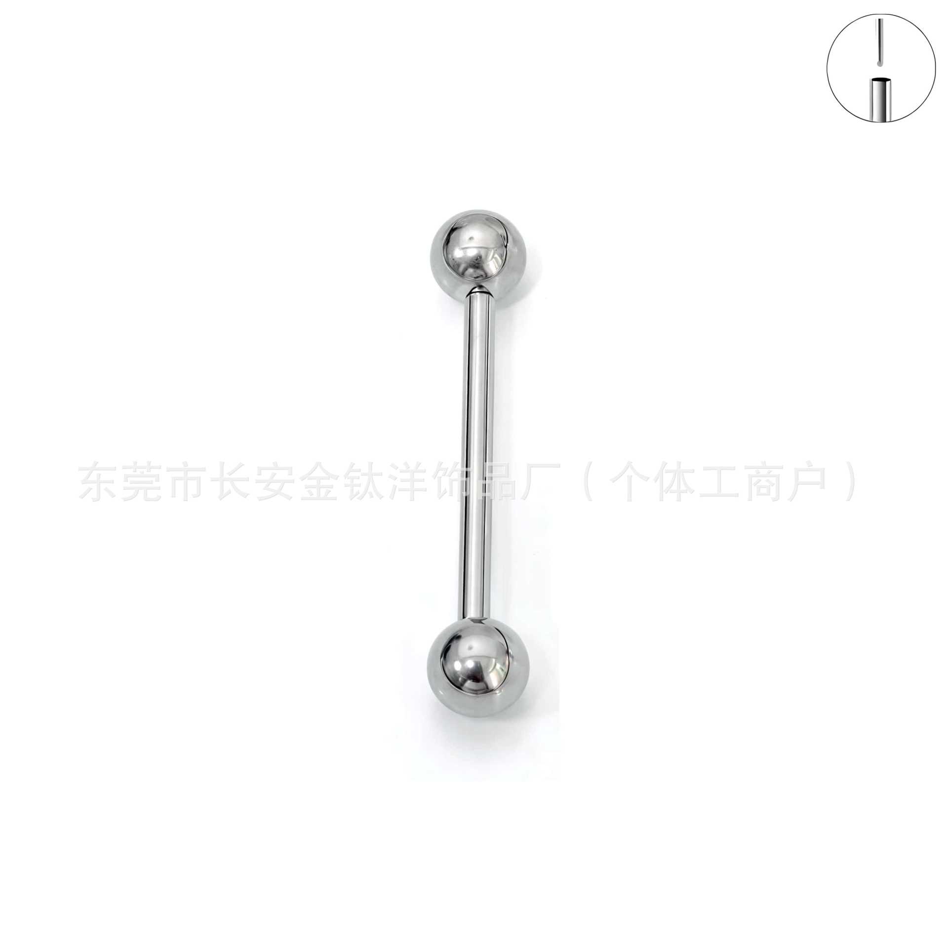 F136 Titanium Pin Round Ball Tongue Nail Ear Bridge Plug Straight Rod Ear Nail Ear Bone Nail G23 Titanium Alloy Piercing Jewelry - Image 4