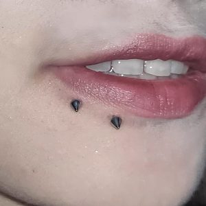 Pointed titanium steel labret stud product image