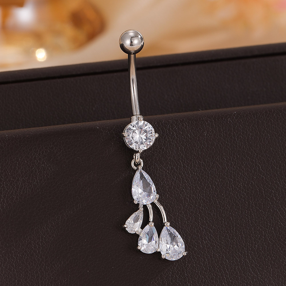 Woodland Flower Belly Button Ring 4 Gold Copper Drop Series Navel Piercing Jewelry Wholesale - Image 4