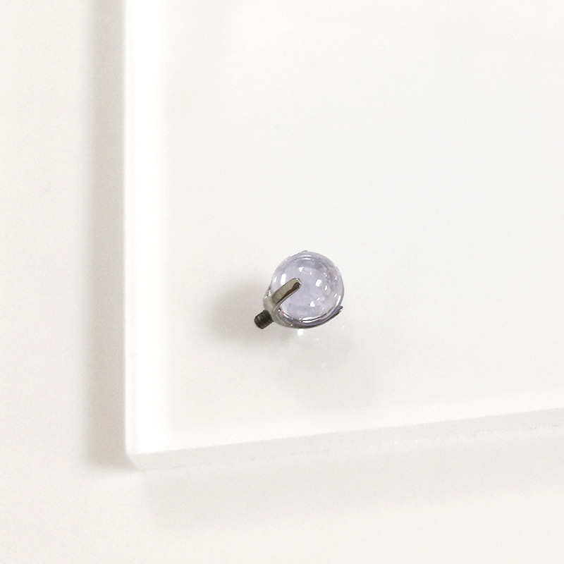 G23 Titanium Three-Claw Zircon Ball Tongue Nail Piercing Jewelry 14G 16G Anodized - Image 4