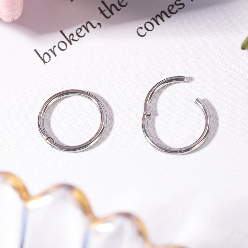 F136 Titanium Alloy Seamless Nose Ring - Gold 1.2x12mm Closed Ring for Nostril Piercing - Image 3