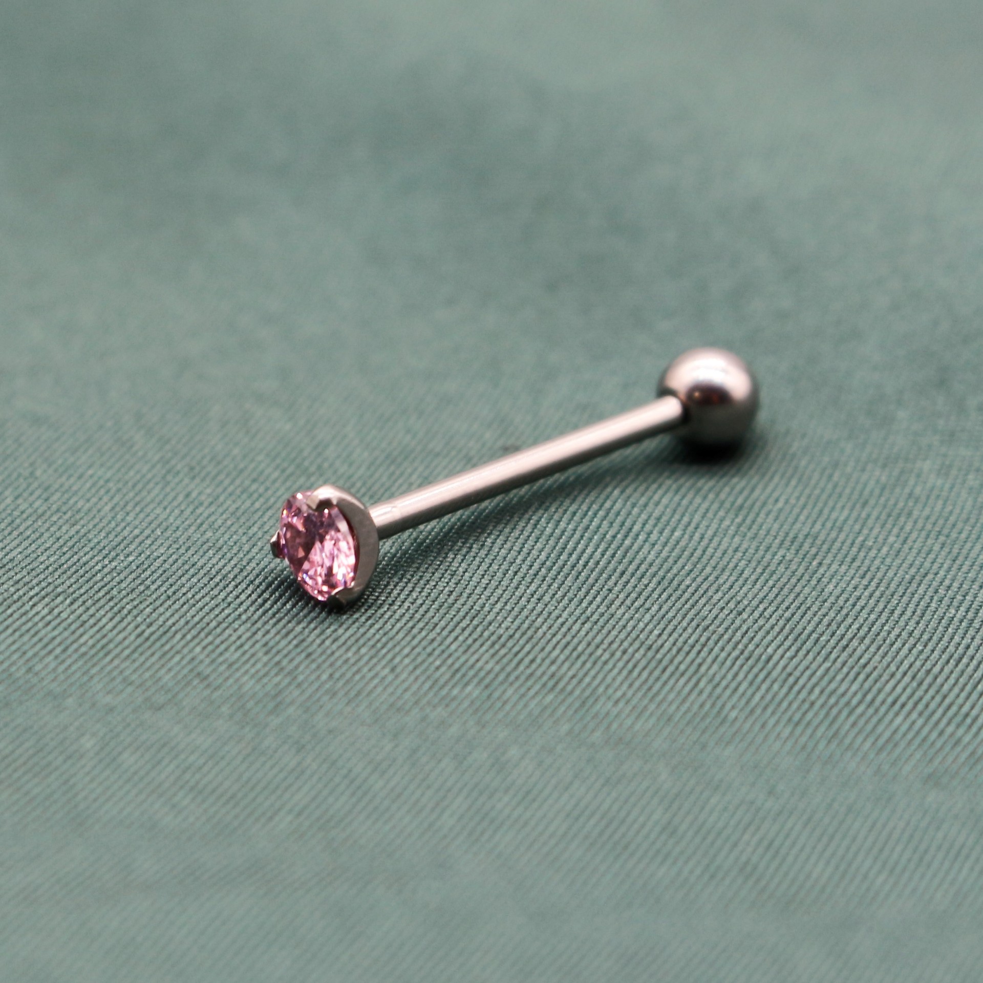 G23 Titanium Claw Zircon Tongue Nail Ear Bone Nail 14g Inner Thread Straight Rod Ear Stud Titanium Alloy Body Piercing Jewelry - Image 5