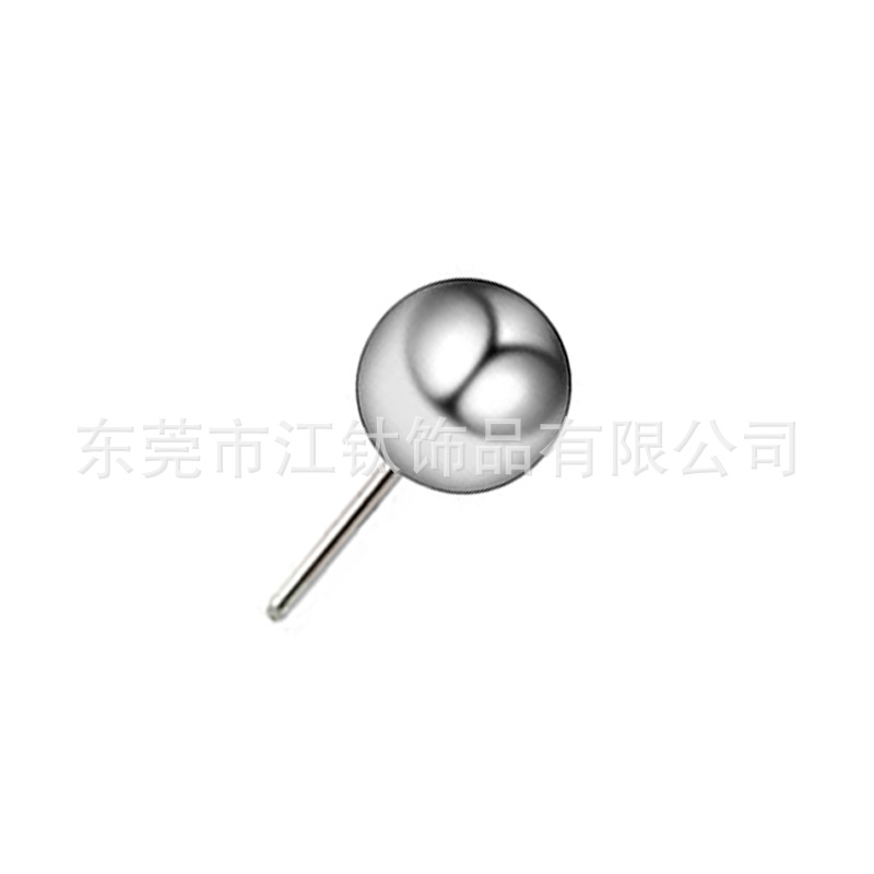 F136 Titanium Ear Stud Pin Ball Plug-In Ear Bone Nails Body Piercing Jewelry G23 Titanium Alloy - Image 5
